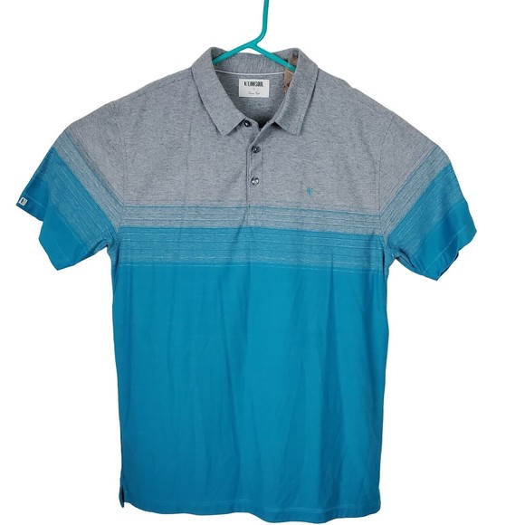 LinkSoul Polo Shirt Mens L Gray Blue Cotton Short Sleeve Telluride Golf Course - Picture 1 of 10